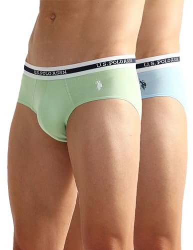 Image of U.S. Polo ASSN. Mens OEB02 Elasticized Waist Underwear Briefs - Pack of 2