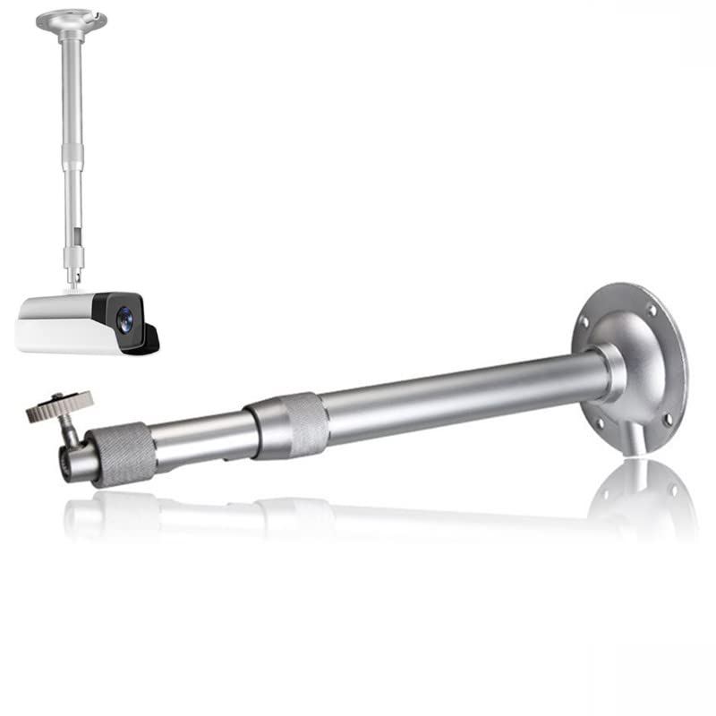 V-Fiabilidad 30-60cm Adjustable Tilt Swivel Bracket Long Drop Ceiling Mount Stand for CCTV Surveillance Camera Housing Home Surveillance System