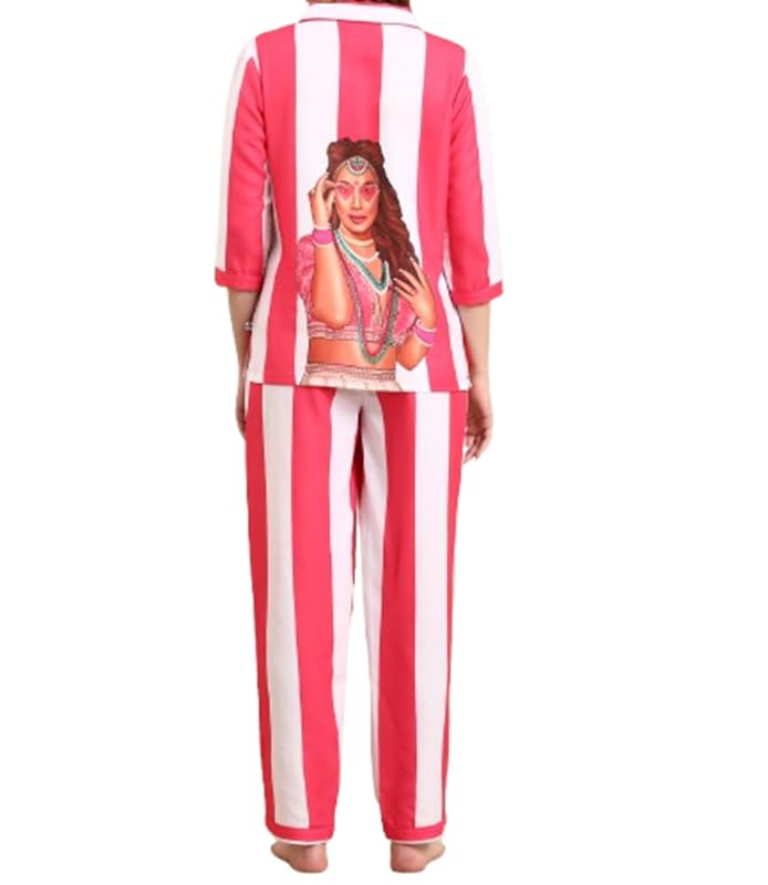 stories of banno's swagger | Women Polyester Printed Night Suit | Pajama Set | Night Suit for Women-picture-34