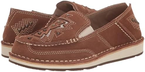 ARIAT Women's Cruiser Azteca Sneaker, Ginger Suede/Light Gold Glitter, 7.5 | Image 6