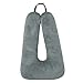 3-7 Y/O Kids Travel Pillow for Car & Airplane, Soft Kids Neck Pillow for Traveling in Car Seat, Provides Double Support for Toddlers Head & Chin in Road Trips, Washable (Grey)
