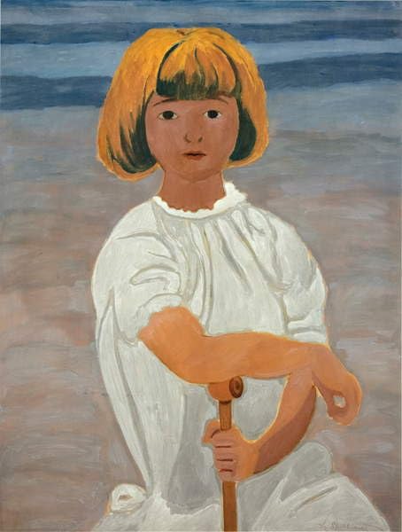 Impression d'affiches d'art de Leon Spilliaert toile de Fille sur la plage pour salon 60x90cm