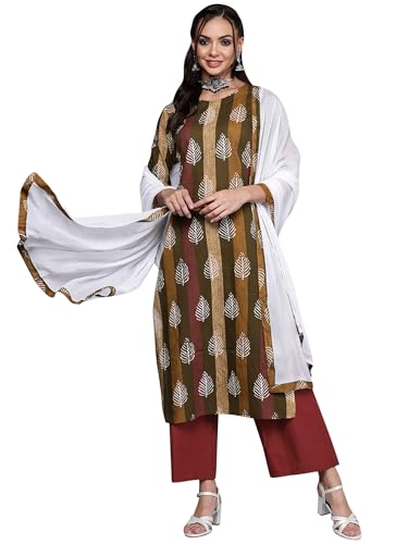 Image of Women Rangpreet Multi Printed Straight Kurta Trouser With Dupatta Set