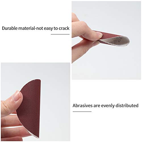 SPEEDWOX Hook and Loop Sanding Discs 100pcs 3 inch 240 Grit Sandpaper for Wood Drill Grinder Rotary Tools No Hole
