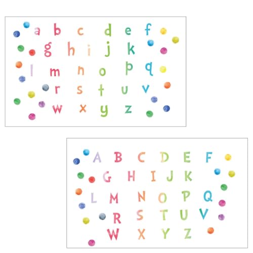 Stickers de letras acuarela auto adhesivos 2 piezas