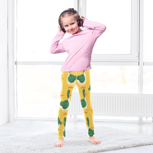 Toddler Girls Leggings Printed Yoga Pants Leggings Green White Duck for Kids4
