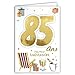69-2143 Carte Anniversaire 85 ans Homme Femme - Flutes Bouteille Champagne Fauteuil Trône Cadeaux