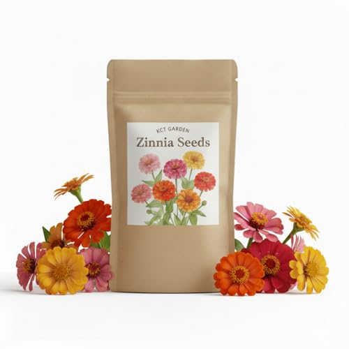 2000 Zinnia Seeds for Planting Outdoor - Flower Seeds for 2025 Gardens | Colorful Blooms for Pollinator-Friendly Beds, Borders, Containers, & Plants for Outside