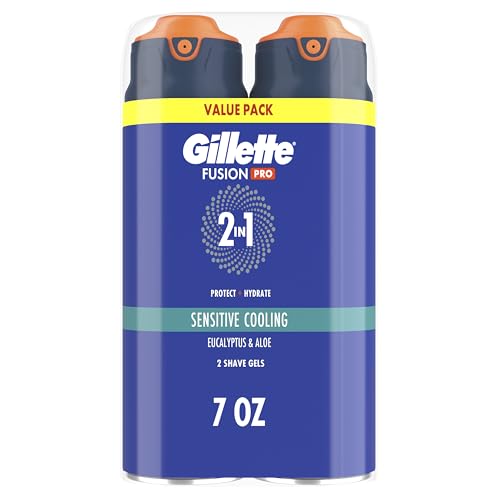 Gillette PRO Shaving Gel for Men Cools to Soothe Skin and Hydrates Facial Hair, 396 g Total (2 Count of 198 g Each) - Image 3