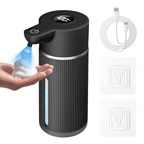 Costar 450ML Automatic Soap Dispenser Touchless, Rechargeable Sensor Hand Wash Dispenser with Digital Electricity Screen, 4-Speed Adjustable Foam Disp