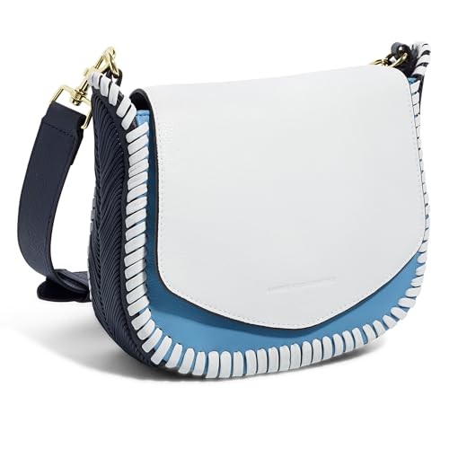 Image of Aimee Kestenberg All For Love Saddle Crossbody Bag for Women - Small Leather Crossbody Purse - Adjustable & Removable Strap - Ice Breaker Multi