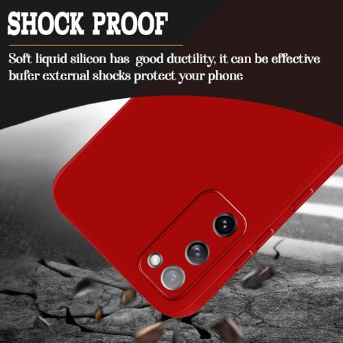 Image of Back Cover for Samsung Galaxy S20 FE 5G / 4G | Full Camera Protection | Premium Liquid Silicon Case | Flexible Bumper Case for Samsung Galaxy S20 FE 5G / 4G (Red)