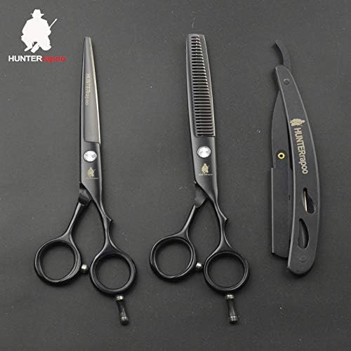 Miniatura 8 de ht9122 6" Professional Barber Razor Edge Tijeras para Salones de peluquería de corte con tensión ajustable, hecha de acero inoxidable japonés 440 C