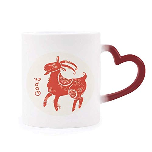 Taza mágica de la oveja del zodiaco chino que cambia con el calor 2