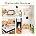 OOOK Wooden Dollhouse, Modern Doll House with 66Pcs Luxurious Furniture Accessories, Including Dolls and Pet Sets, Wood Dollhouse Toy for Boys and Girls 3+