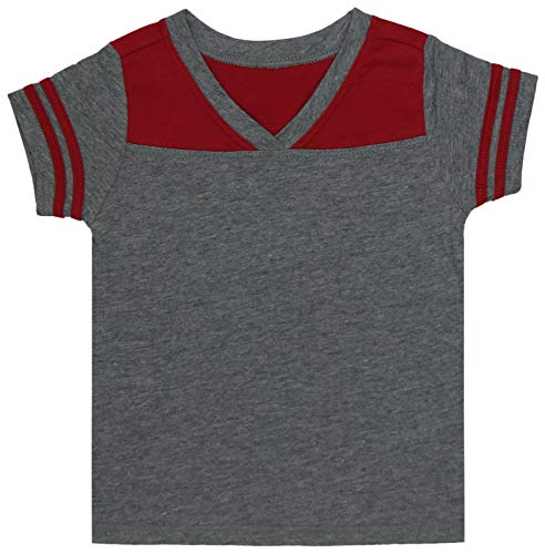Image of ToBeInStyle Kids Boys Girls Cotton Jersey Contrast Raglan V-Neck Tee T-Shirts