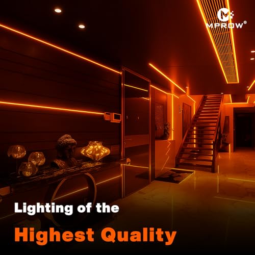 Image of MPROW 5 Meter LED Rope Light | 120 LEDs /Meter Waterproof Strip Light | Cove Light for False Ceiling, Diwali, Balcony & Indoor Decoration (Amber)