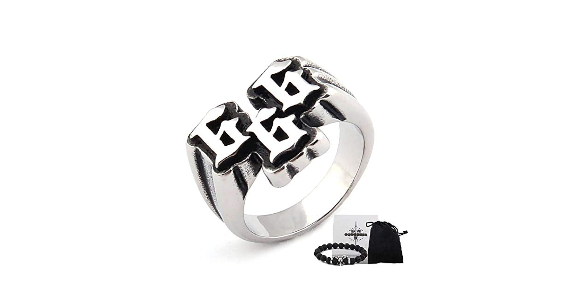 Amazon.com: Gungneer Satanic Number 666 Ring Stainless Steel