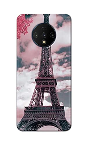 Image of Lovers Famous Place Eiffel Tower in Paris Hard Back Case Cover for OnePlus 7T Back Cover -(J5) VNS2227