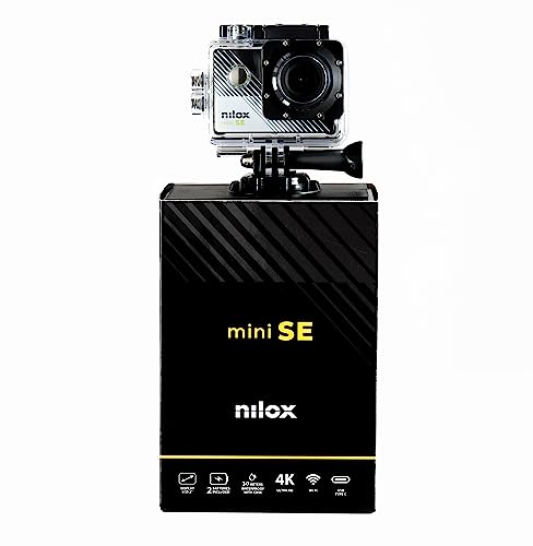 Nilox Action Cam Mini-SE, Action Cam 4K WiFi avec résolution 4K/30 IPS, stabilisateur électronique, écran 2" LCD, mémoire 64 Go, Vue Angle 170°, avec étui étanche jusqu'à 30 m – Image 5