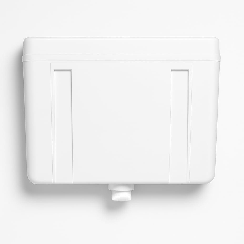 Buildingshop10 Litre Wall Mounted Flush Tank for Toilet White colour with Side Lever, Compact and Easy to Install - Image 3 thumbnail