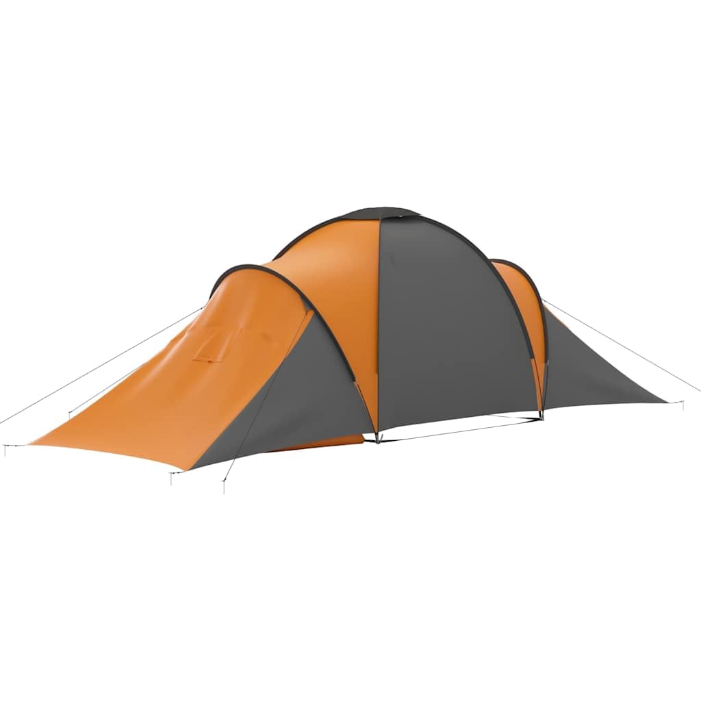Campingzelt für 6 Personen Blau und Hellblau mit 2 Abteilen