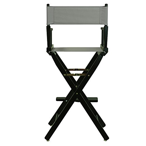 Casual Home 230-02/021-18 30" Director's Chair Black Frame-with Grey Canvas, Bar Height