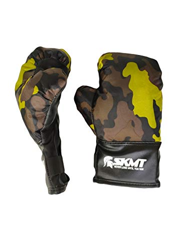 Image of SKMT NEVER LOSE UNTIL YOU WIN Kids Boxing Set - Camo Green (2-8 Years)