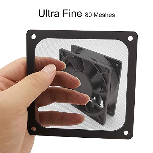 140Mm Pc Computer Case Fan Dust Filter Grills With Magnet And Screws, Ultra Fine Nylon Mesh, Black Color - 4 Pack #TOP5