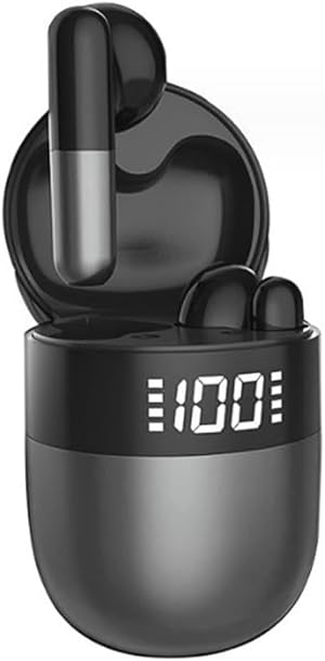 Wireless Bluetooth Headphones in Ear Earphones Light-Weight Earbud Touch Smart HD Digital Display Charging Pod Sport Headset Built-in