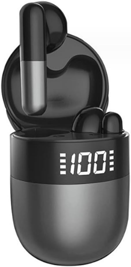 Wireless Bluetooth Headphones in Ear Earphones Light-Weight Earbud Touch Smart HD Digital Display Charging Pod Sport Headset Built-in
