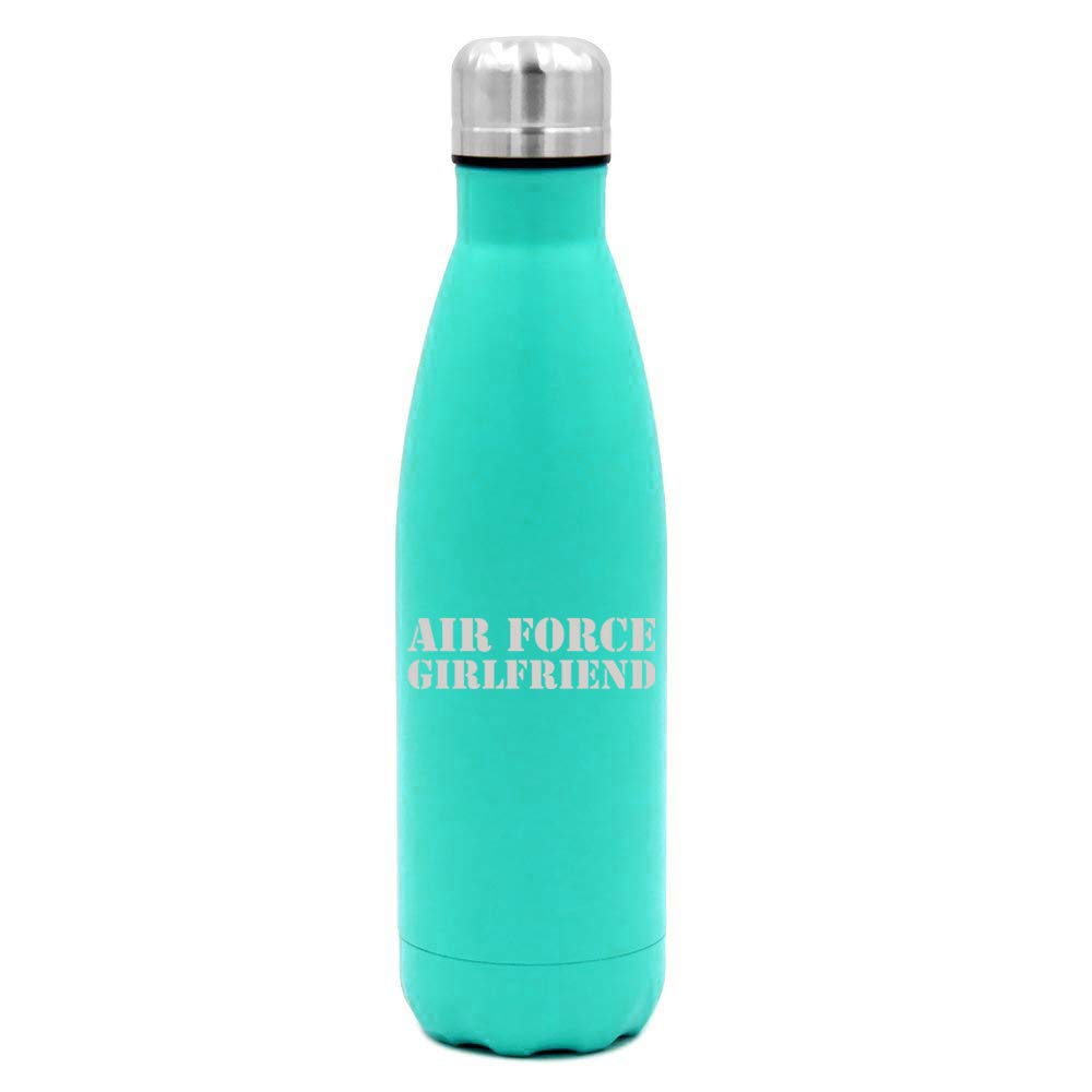 MIP Brand 17 oz. Double Wall Vacuum Insulated Stainless Steel Water Bottle Travel Mug Cup Air Force Girlfriend (Light-Blue)