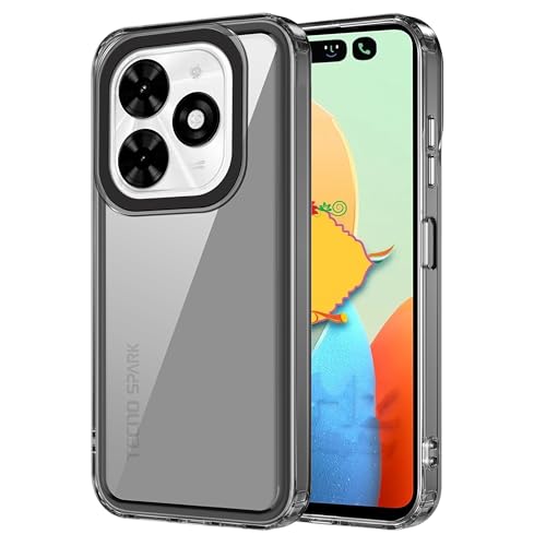 Image of Zapcase Back Case Cover for Tecno Spark Go 2024 | Compatible for Tecno Spark Go 2024 Back Cover | Case Cover with Camera Protection | (TPU + PC | Translucent Black)