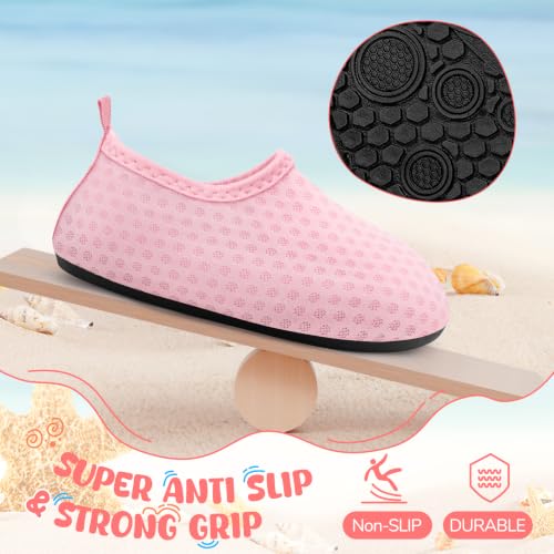 Image of Kids Boys Girls Swim Water Shoes, Toddler Kids Swim Water Shoes Non-Slip Quick Dry Beach Shoes,Barefoot Sports Shoes Aqua Socks for Beach Outdoor Sports