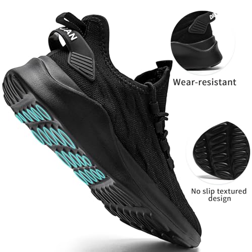 Mens Running Shoes Tennis Walking Gym Workout Slip On Athletic Fashion Sneakers Lightweight Breathable Sports Jogging Casual Shoe3