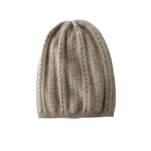 Bonnet cachemire double couche chaud et polyvalent pour automne hiver