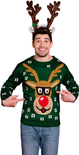 Balinco Reindeer/Moose Antlers or Headband - the perfect accessory for adults & children for Christmas or Carnival (Dark Brown) - Image 3
