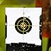 GearOZ Bull's-Eye Splatter Target Stickers, 3 Inch Reactive Shooting Paper Targets, 25 Sheets/Pack Adhesive Shooting Targets with Yellow Impact for Range BB Pellet Gun Airsoft Rifle Shooting Practice