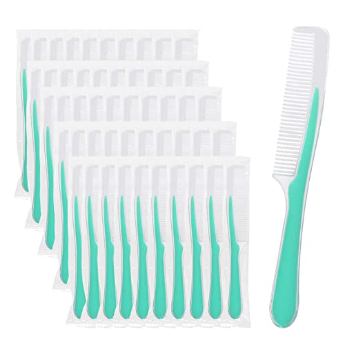 Hotel Combs with Individually Wrapped in Bulk, 6.5 Inch Hygiene Hair Care Supplies for Travel, Salon and Homeless (100 Pack)