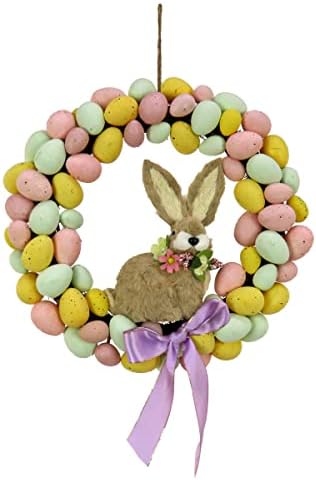 National Tree Company Artificial Hanging Wreath, Woven Branch Bas...