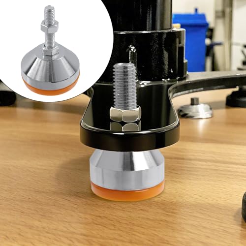 Image of M8 Leveling Feet 2200 Lb Capacity, 2.6-Inch Height, 2-Inch Base, 4Pcs | 1.3-Inch Screw Length, Heavy Duty Steel Stand, Anti-Slip Rubber Pad, For Tables, Shelves, Workbenches, Cabinets, Machines