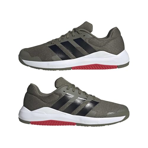adidas Herren Dropset Base Training Shoes, Olive Strata/Core Black/Pure Ruby, 45 1/3 EU – Ansicht 6