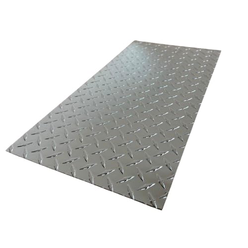 12" x 24" Diamond Plate .063 inch Thick Aluminum Sheet, Treadplate 3003 Alloy, 1/16th Thick