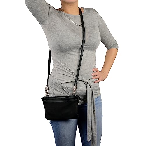 Milwaukee Leather MP8820 Women's Black Leather Shoulder Bag with Zipper Closure and Leather Strap3