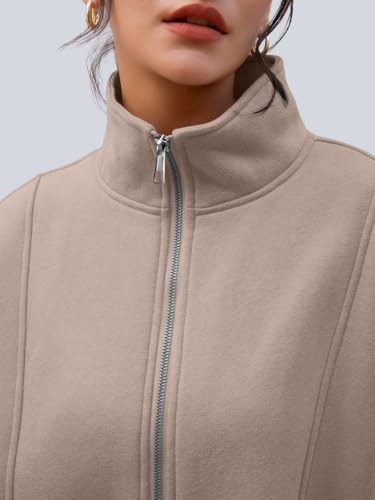 Image of AUTOMET Women's Quarter Zip Oversized Sweatshirt Fleece Mock Neck Pullover