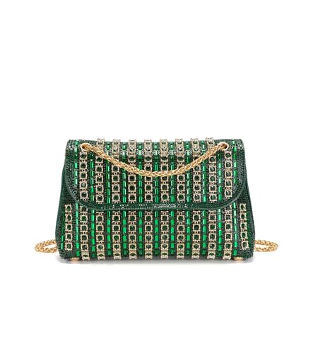 Image of Sweetovo Rhinestone Clutch Purse, Sparkly Evening Bag with Chain for Women