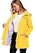 ZHENWEI Womens Lightweight Hooded Waterproof Active Outdoor Rain Jacket S-XXL (L, Yellow)