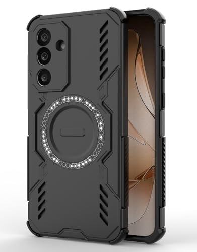 Image of Back Cover Case for Samsung Galaxy M56 5G | 360 Protection Mobile Phone Case | Mag-Safe | Camera Protection | Samsung Galaxy M56 Back Cover | Samsung Galaxy M 56 5+G - Black TPU + PC