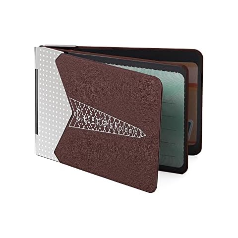 BOJLY Card Holder, RFID Blocking Credit Card Wallet with Slim Secure Metal Protector Card Holder Wallet for Men & Women, Suit for ID Card, Debit, Driver License, Bank Card, 5 Slots (Brown) Cover