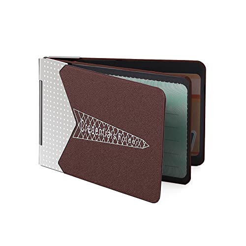 BOJYL Porte-cartes de crédit avec blocage RFID, portefeuille fin pour homme/femme, porte-cartes minimaliste de voyage, protecteur de cartes bancaires avec 5 emplacements, marron, Classique Cover